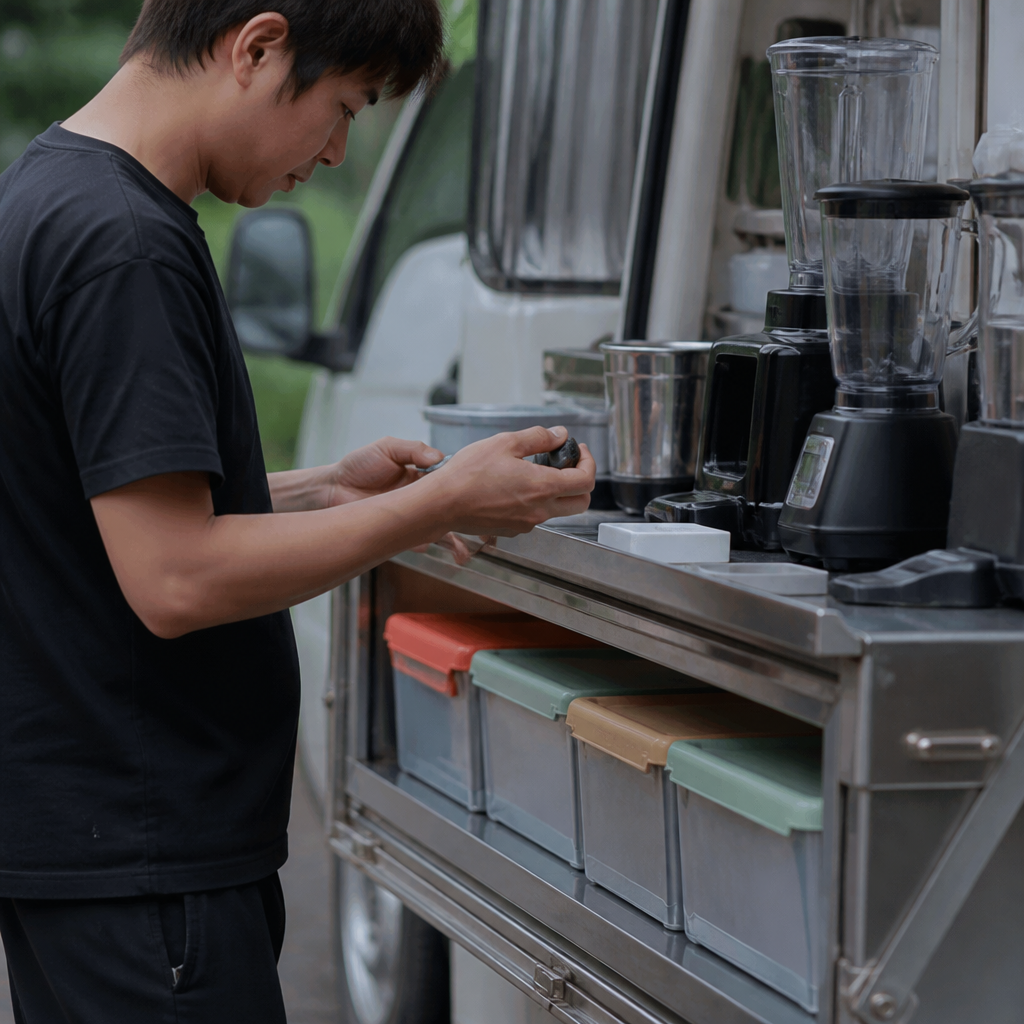 ทริคจัดพื้นที่หลังรถแคบๆ ของ Food Truck ให้ทำอาหารและชงเครื่องดื่มได้ลื่นไหล